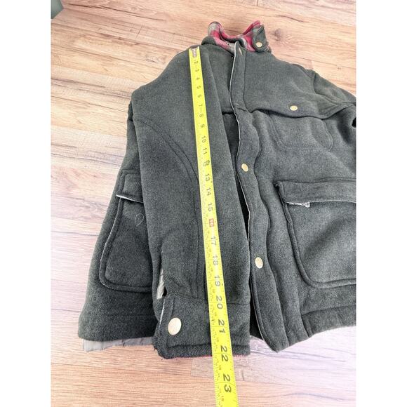 LL Bean Coat Mens M Green Barn Chore Wool Hunting Jacket 3 in 1 Puffer V… - Picture 9 of 10